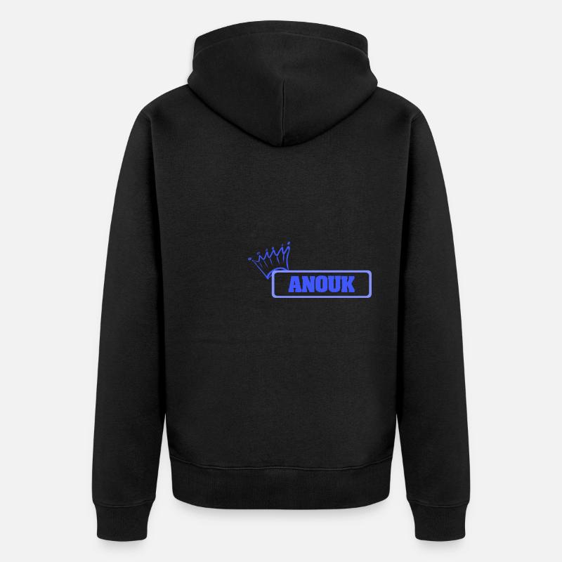 Tochter Anouk - Unisex Premium Bio Zip Hoodie - Schwarz
