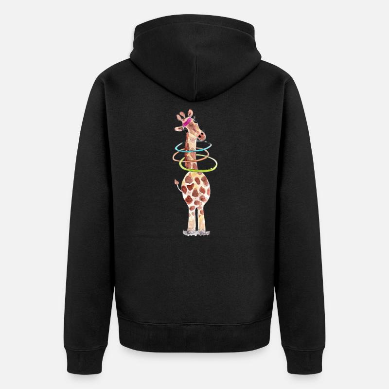 Girafe de Hula - Veste à capuche bio Premium Unisexe - noir