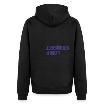 Artists of life in action - Unisex Premium Organic Zip Hoodie - black - Back - Nico (187cm)