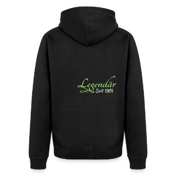 Légendaire 1951 - Veste à capuche bio Premium Unisexe - noir - Dos - Nico (187cm)