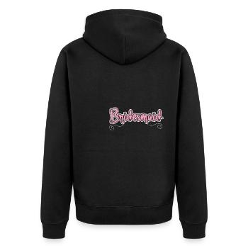 Bridesmaid Cute Artwork - Unisex Premium Organic Zip Hoodie - black - Back - Nico (187cm)