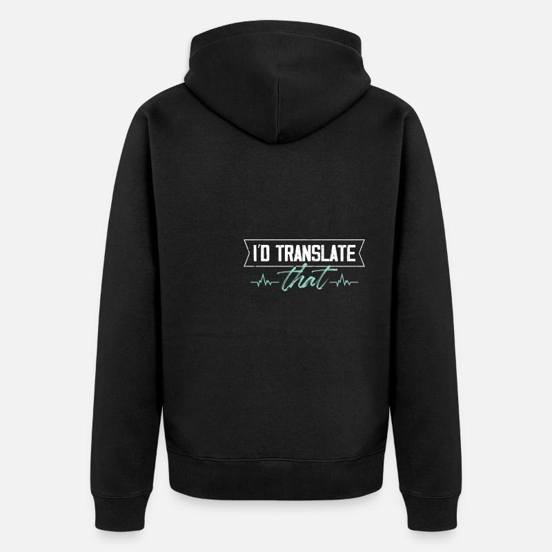 Je traduirais ce codeur médical - Veste à capuche bio Premium Unisexe - noir
