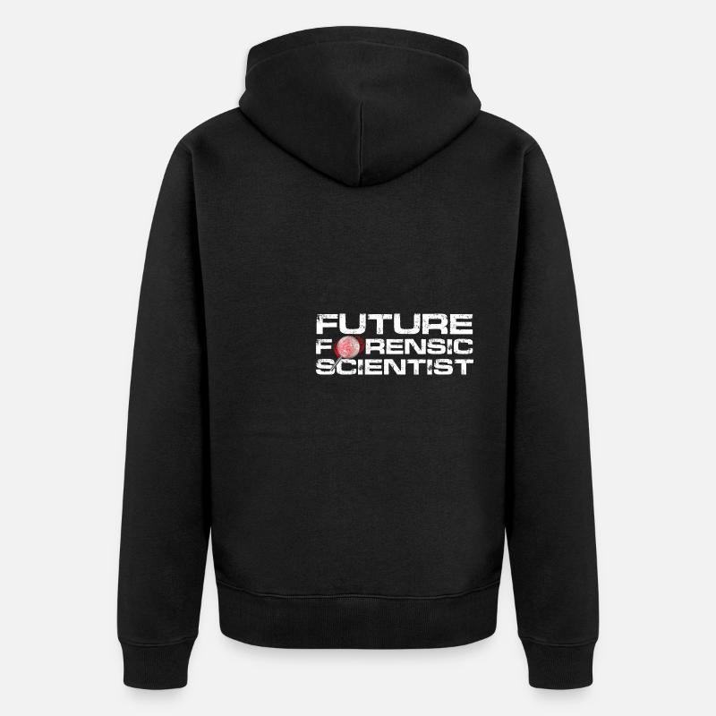 Future Forensic scientist - Unisex Premium Bio Zip Hoodie - Schwarz