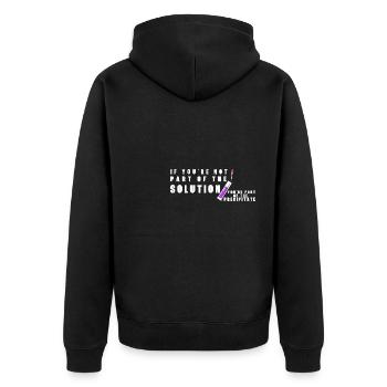 Chemie Lehrer Wissenschaftler Chemieker - Unisex Premium Bio Zip Hoodie - Schwarz - Hinten - Nico (187cm)