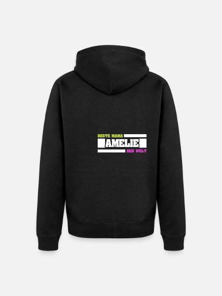 Mutter Amelie - Unisex Premium Bio Zip Hoodie - Schwarz