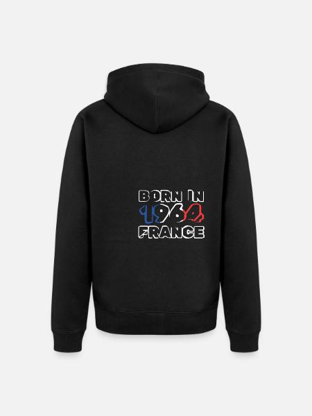 in 1964 - Unisex Premium Organic Zip Hoodie - black