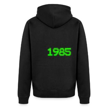 Ordinateurs 1985 - Veste à capuche bio Premium Unisexe - noir - Dos - Nico (187cm)