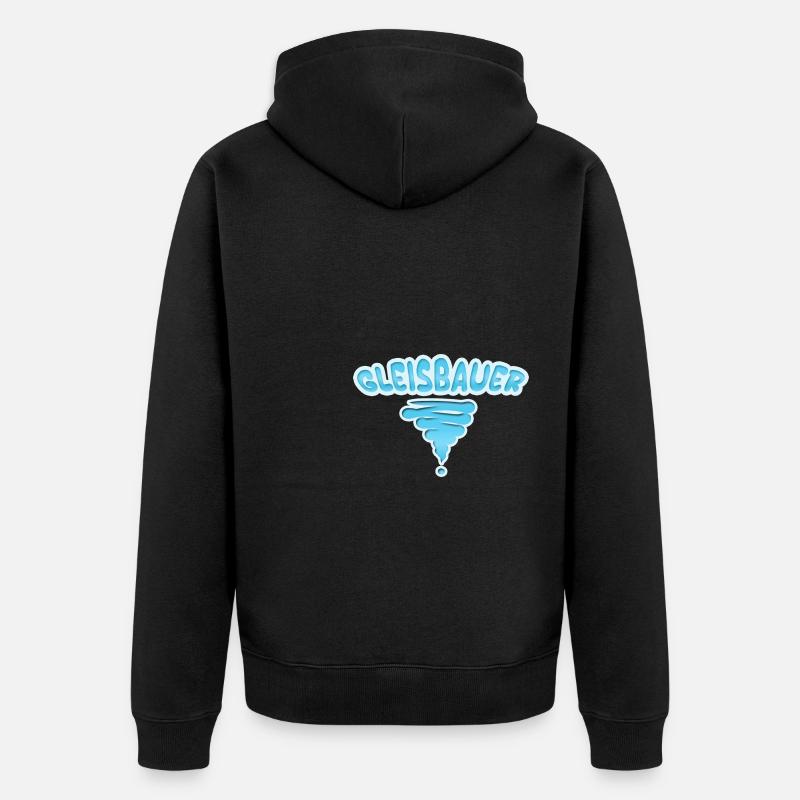 Beruf Gleisbauer - Unisex Premium Bio Zip Hoodie - Schwarz