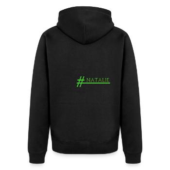 Mot-clic Natalie - Veste à capuche bio Premium Unisexe - noir - Dos - Nico (187cm)