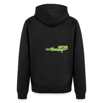 Cadeau pour Artur - Veste à capuche bio Premium Unisexe - noir - Dos - Nico (187cm)