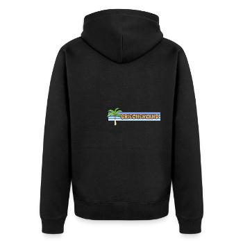 Greece as a holiday - Unisex Premium Organic Zip Hoodie - black - Back - Nico (187cm)