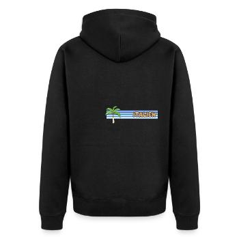 Cadeau pour l’Italie - Veste à capuche bio Premium Unisexe - noir - Dos - Nico (187cm)