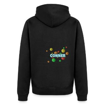 Conner - Veste à capuche bio Premium Unisexe - noir - Dos - Nico (187cm)