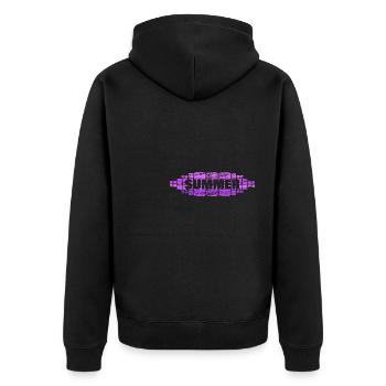 Summer - Unisex Premium Bio Zip Hoodie - Schwarz - Hinten - Nico (187cm)