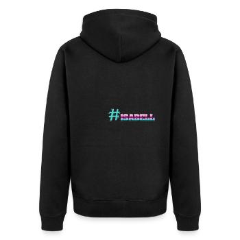 Gift for Isabell - Unisex Premium Organic Zip Hoodie - black - Back - Nico (187cm)