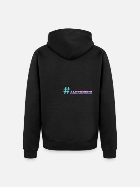 Gift for Alexander - Unisex Premium Organic Zip Hoodie - black