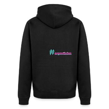 Argentina Argentinien - Unisex Premium Bio Zip Hoodie - Schwarz - Hinten - Nico (187cm)