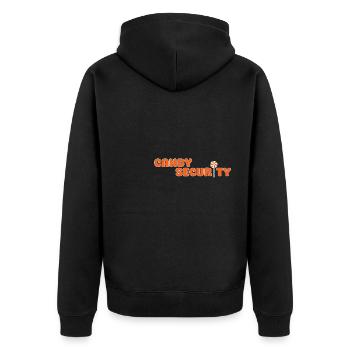 Candy Security Mom Dad Matching Birthday Costume - Unisex Premium Bio Zip Hoodie - Schwarz - Hinten - Nico (187cm)