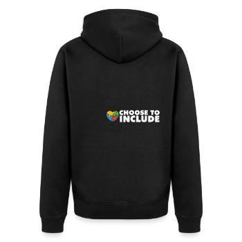 Enseignant accéléré Choisissez d’inclure J’encourage - Veste à capuche bio Premium Unisexe - noir - Dos - Nico (187cm)