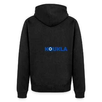 Balkan Griechenland Urlaub Antike Geschichte - Unisex Premium Bio Zip Hoodie - Schwarz - Hinten - Nico (187cm)
