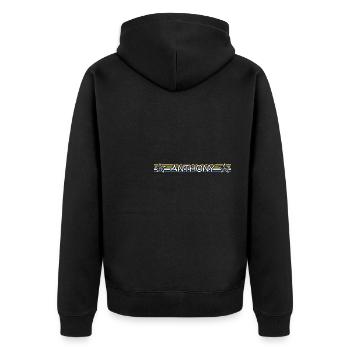 Geburtstag Anthony - Unisex Premium Bio Zip Hoodie - Schwarz - Hinten - Nico (187cm)