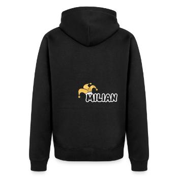 Milian comme carnaval - Veste à capuche bio Premium Unisexe - noir - Dos - Nico (187cm)
