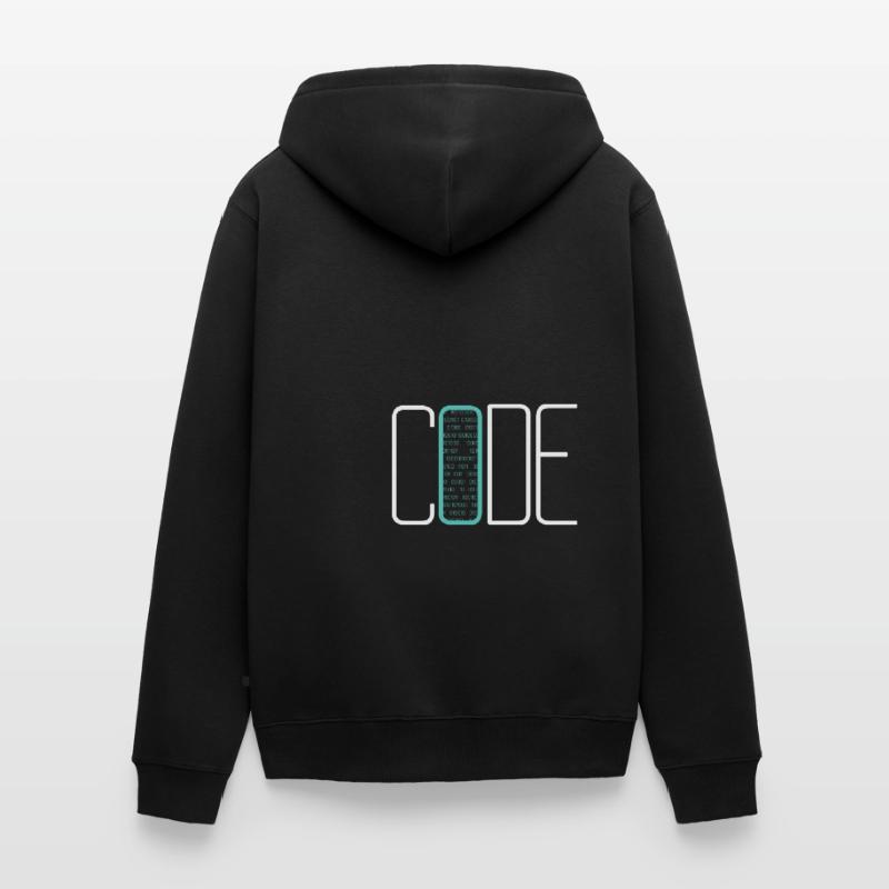 Codeur Développeur Computer Nerd Citation Veste à capuche bio Premium Unisexe