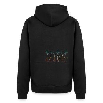 Imker Bienen Evolution Bienen Imker Entwicklung Ge - Unisex Premium Bio Zip Hoodie - Schwarz - Hinten - Nico (187cm)