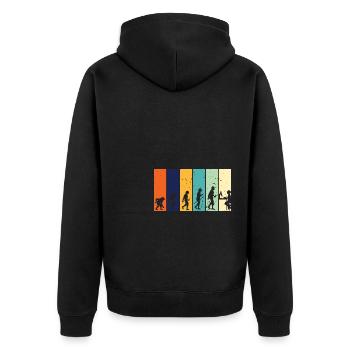 Gamer Evolution Gaming Geschenk Videospiele Zocker - Unisex Premium Bio Zip Hoodie - Schwarz - Hinten - Nico (187cm)