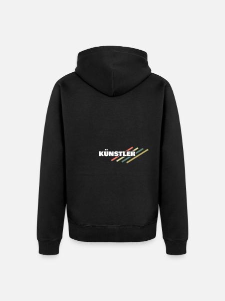 Kuenstler - Unisex Premium Bio Zip Hoodie - Schwarz