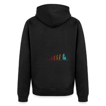 Imker Bienen Evolution Bienen Flüsterer Imker Gesc - Unisex Premium Bio Zip Hoodie - Schwarz - Hinten - Nico (187cm)