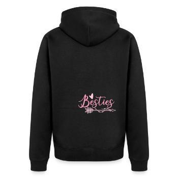 Besties Meilleurs amis - Veste à capuche bio Premium Unisexe - noir - Dos - Nico (187cm)