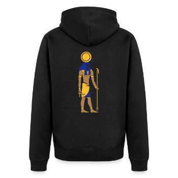 RA Dieu de l'Egypte - Veste à capuche bio Premium Unisexe - noir - Dos - Nico (187cm)