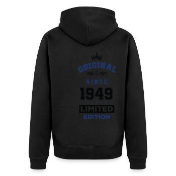 1949 limited edition birthday - Unisex Premium Organic Zip Hoodie - black - Back - Nico (187cm)