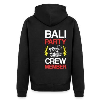 Équipage de la fête à Bali - Veste à capuche bio Premium Unisexe - noir - Dos - Nico (187cm)