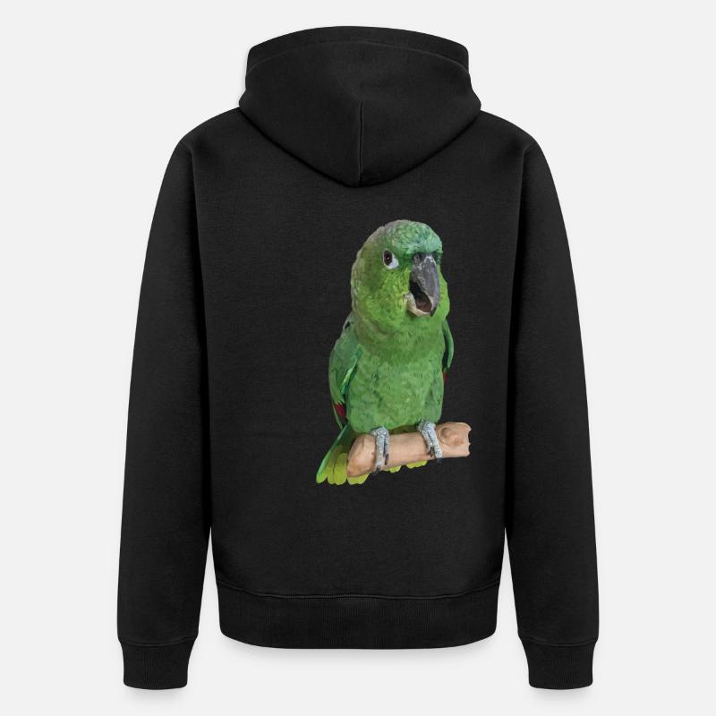Le perroquet farineux - Veste à capuche bio Premium Unisexe - noir