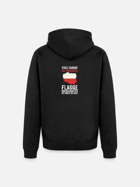 Pole Polish Poland - Unisex Premium Organic Zip Hoodie - black