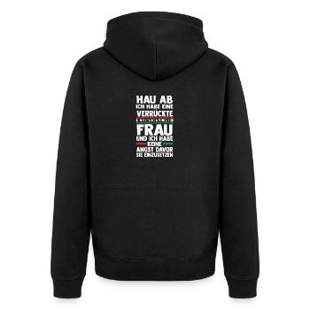 Kurden Kurdistan - Unisex Premium Bio Zip Hoodie - Schwarz - Hinten - Nico (187cm)