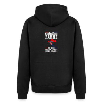 Croate Croate Croatie - Veste à capuche bio Premium Unisexe - noir - Dos - Nico (187cm)