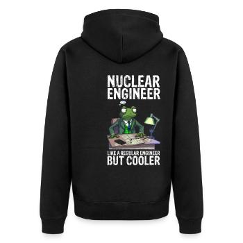 Erneuerbare Nukleare Spruch für Nukleartechnik - Unisex Premium Bio Zip Hoodie - Schwarz - Hinten - Nico (187cm)