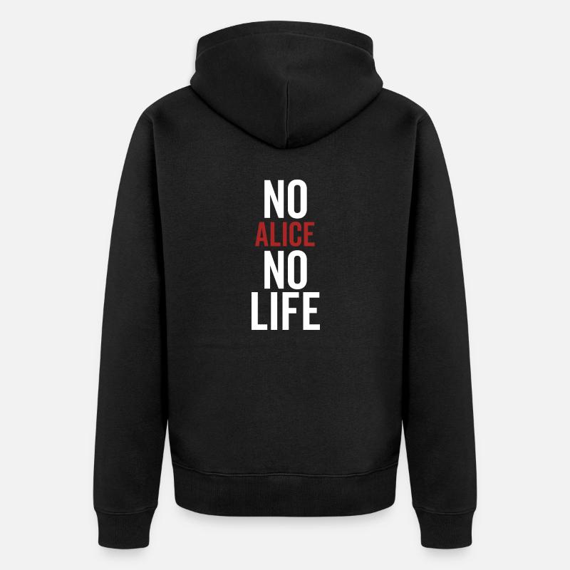 Pas d’Alice, pas de vie - Veste à capuche bio Premium Unisexe - noir