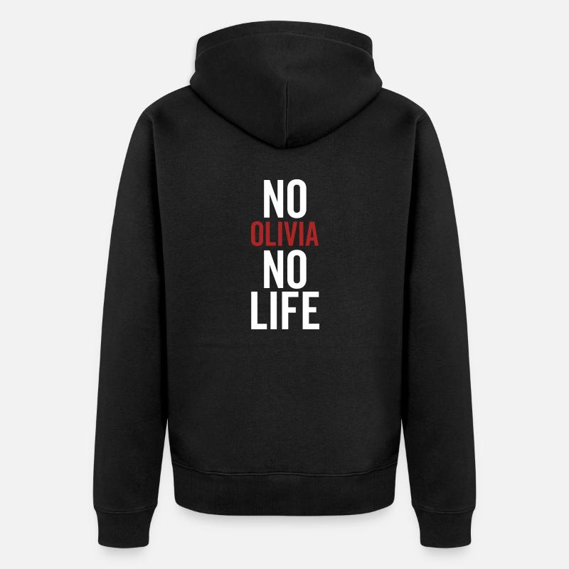 Pas d’Olivia Pas de vie - Veste à capuche bio Premium Unisexe - noir