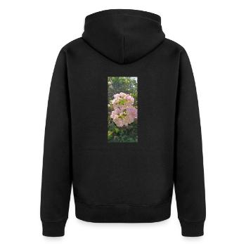 Bugamlia fleurs de rose spectaculaires - Veste à capuche bio Premium Unisexe - noir - Dos - Nico (187cm)