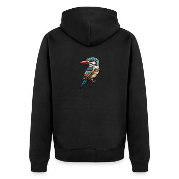 Australie - Kookaburra - Veste à capuche bio Premium Unisexe - noir - Dos - Nico (187cm)