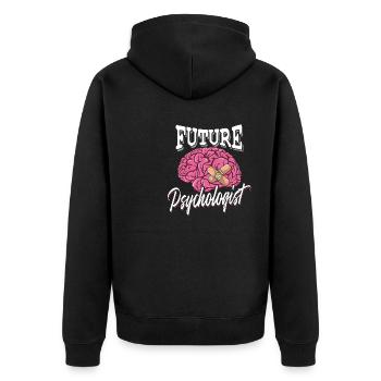 Futur psychologue - Thérapie Psychologie Cerveau - Veste à capuche bio Premium Unisexe - noir - Dos - Nico (187cm)