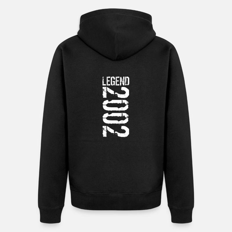Légende 2002 blanc - Veste à capuche bio Premium Unisexe - noir