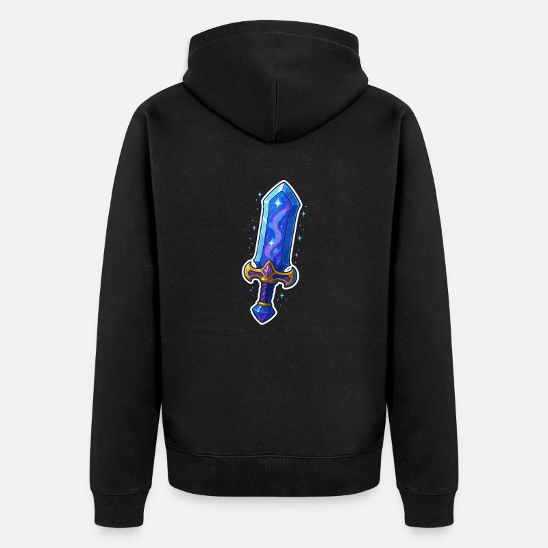Fantasy Sword - Unisex Premium Bio Zip Hoodie - Schwarz