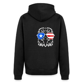 Porto Rico - Veste à capuche bio Premium Unisexe - noir - Dos - Nico (187cm)