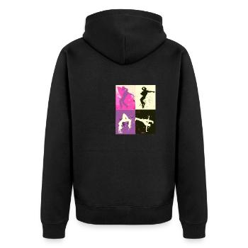dancer, dancing, illustration, dancer, graffiti - Unisex Premium Organic Zip Hoodie - black - Back - Nico (187cm)