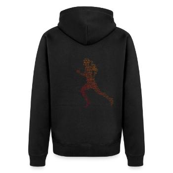 Jogging Fitness Course Jogging Race Cross Countr - Veste à capuche bio Premium Unisexe - noir - Dos - Nico (187cm)